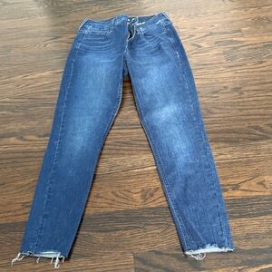 Old Navy Dark Blue Rockstar Super Skinny High Rise Ankle Jeans